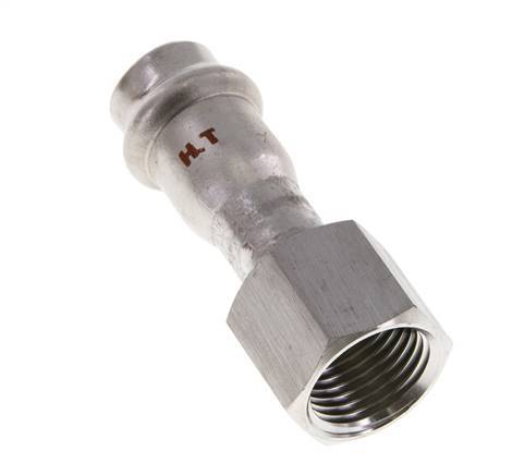 Raccord à sertir - 15mm Femelle & Rp 1/2'' Femelle - Acier inoxydable