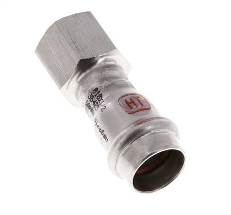 Raccord à sertir - 18mm Femelle & Rp 1/2'' Femelle - Acier inoxydable