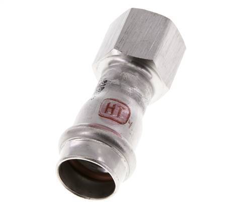 Raccord à sertir - 18mm Femelle & Rp 1/2'' Femelle - Acier inoxydable