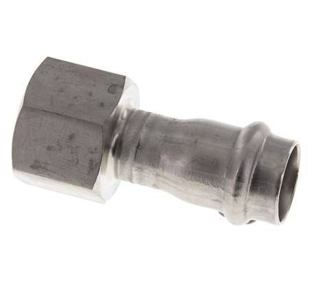 Raccord à sertir - 18mm Femelle & Rp 3/4'' Femelle - Acier inoxydable