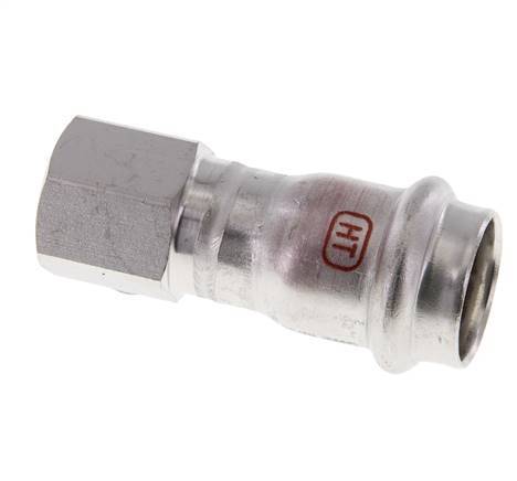 Raccord à sertir - 22mm Femelle & Rp 1/2'' Femelle - Acier inoxydable