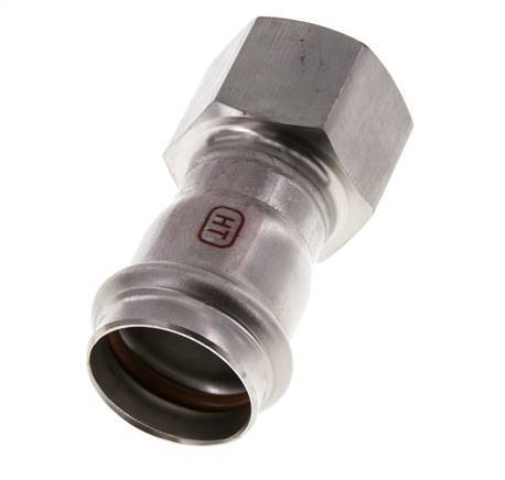 Raccord à sertir - 28mm Femelle & Rp 1'' Femelle - Acier inoxydable
