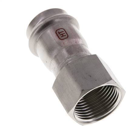 Raccord à sertir - 28mm Femelle & Rp 1'' Femelle - Acier inoxydable