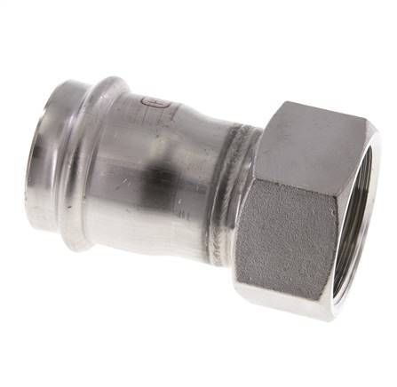 Raccord à sertir - 42mm Femelle & Rp 1-1/2'' Femelle - Acier inoxydable
