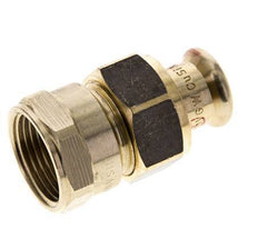 Raccord union à sertir - 15mm femelle & Rp 3/4'' femelle - Joint plat en alliage de cuivre