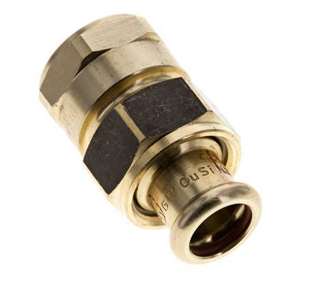Raccord union à sertir - 15mm femelle & Rp 3/4'' femelle - Joint plat en alliage de cuivre