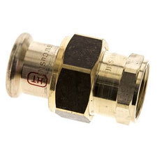 Raccord union à sertir - 22mm femelle & Rp 3/4'' femelle - Joint plat en alliage de cuivre