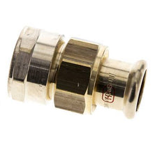 Raccord union à sertir - 22mm femelle & Rp 1'' femelle - Joint plat en alliage de cuivre