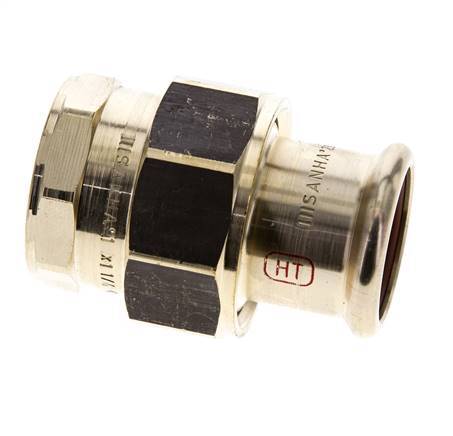Raccord union à sertir - 28mm femelle & Rp 1'' femelle - Joint plat en alliage de cuivre