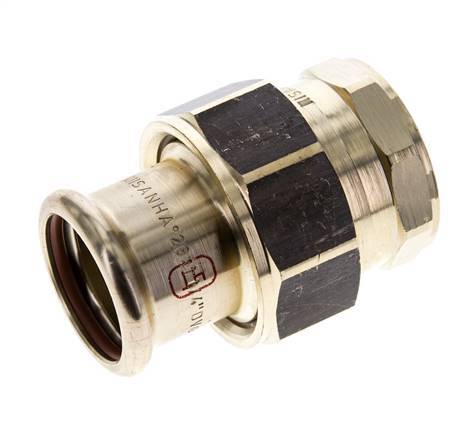 Raccord union à sertir - 28mm femelle & Rp 1'' femelle - Joint plat en alliage de cuivre