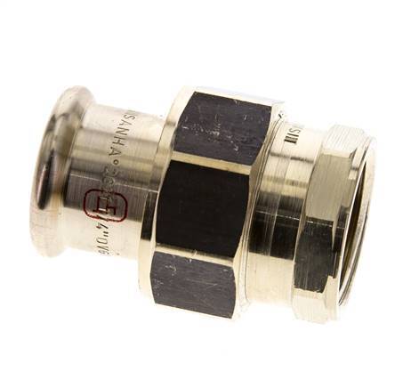 Raccord union à sertir - 28mm femelle & Rp 1'' femelle - Joint plat en alliage de cuivre