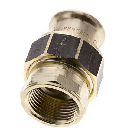 Raccord union à sertir - 28mm femelle & Rp 1'' femelle - Joint plat en alliage de cuivre