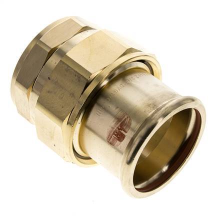 Raccord union à sertir - 54mm femelle & Rp 2'' femelle - Joint plat en alliage de cuivre