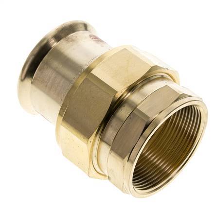 Raccord union à sertir - 54mm femelle & Rp 2'' femelle - Joint plat en alliage de cuivre