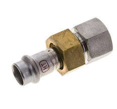 Raccord union à sertir - 15mm femelle & Rp 3/4'' femelle - Joint plat en acier inoxydable