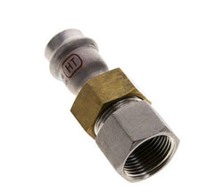 Raccord union à sertir - 18mm femelle & Rp 3/4'' femelle - Joint plat en acier inoxydable