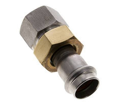 Raccord union à sertir - 22mm femelle & Rp 1'' femelle - Joint plat en acier inoxydable