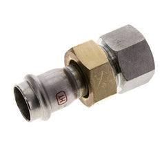 Raccord union à sertir - 22mm femelle & Rp 1'' femelle - Joint plat en acier inoxydable