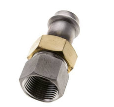 Raccord union à sertir - 22mm femelle & Rp 1'' femelle - Joint plat en acier inoxydable
