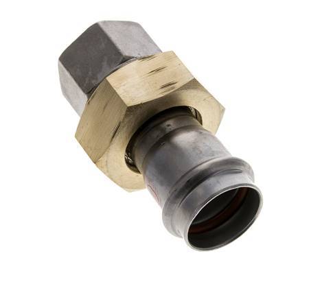 Raccord union à sertir - 28mm femelle & Rp 1'' femelle - Joint plat en acier inoxydable