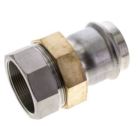 Raccord union à sertir - 54mm femelle & Rp 2'' femelle - Joint plat en acier inoxydable