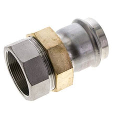 Raccord union à sertir - 54mm femelle & Rp 2'' femelle - Joint plat en acier inoxydable
