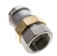 Raccord union à sertir - 54mm femelle & Rp 2'' femelle - Joint plat en acier inoxydable