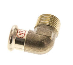 Raccord à sertir coude 90deg - 15mm Femelle & R 1/2'' Mâle - Alliage de cuivre