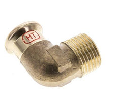 90deg Elbow Press Fitting - 15mm Female & R 1/2'' Male - Copper alloy