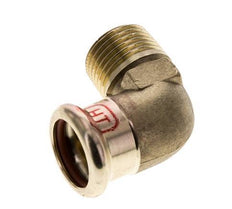 Raccord à sertir coude 90deg - 18mm Femelle & R 1/2'' Mâle - Alliage de cuivre