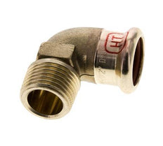 Raccord à sertir coude 90deg - 18mm Femelle & R 1/2'' Mâle - Alliage de cuivre