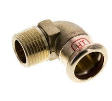 Raccord à sertir coude 90deg - 18mm Femelle & R 1/2'' Mâle - Alliage de cuivre