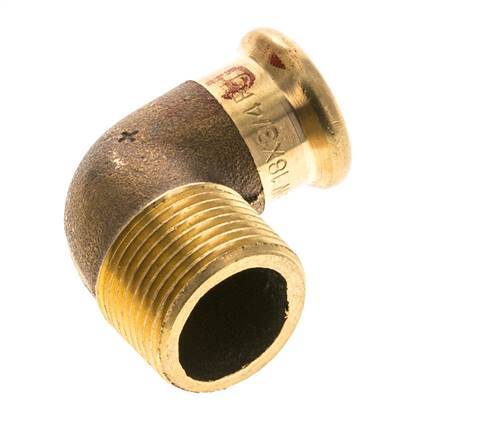 Raccord à sertir coude 90deg - 18mm Femelle & R 3/4'' Mâle - Alliage de cuivre