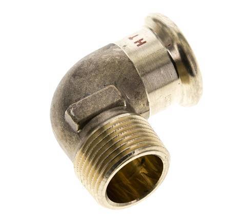 Raccord à sertir coude 90deg - 22mm Femelle & R 3/4'' Mâle - Alliage de cuivre