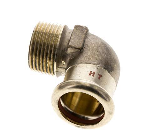 Raccord à sertir coude 90deg - 22mm Femelle & R 3/4'' Mâle - Alliage de cuivre