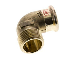 90deg Elbow Press Fitting - 28mm Female & R 1'' Male - Copper alloy