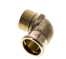 Raccord à sertir coude 90deg - 28mm Femelle & R 1'' Mâle - Alliage de cuivre