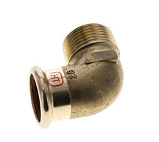 Raccord à sertir coude 90deg - 28mm Femelle & R 1'' Mâle - Alliage de cuivre