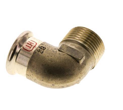 Raccord à sertir coude 90deg - 28mm Femelle & R 1'' Mâle - Alliage de cuivre