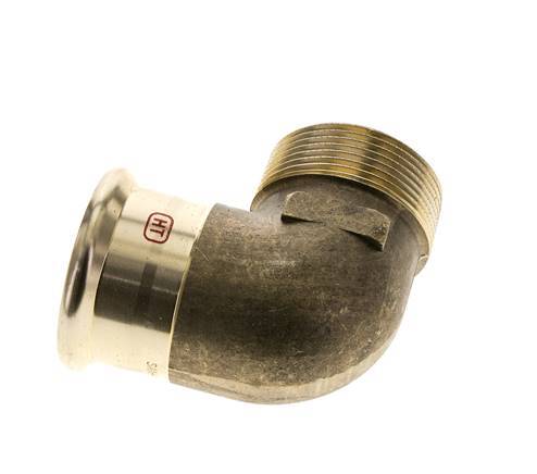 Raccord à sertir coude 90deg - 42mm Femelle & R 1-1/2'' Mâle - Alliage de cuivre