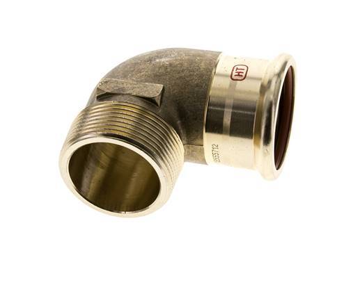 Raccord à sertir coude 90deg - 42mm Femelle & R 1-1/2'' Mâle - Alliage de cuivre