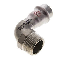 Raccord à sertir coude 90deg - 18mm Femelle & R 3/4'' Mâle - Acier inoxydable