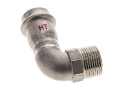 Raccord à sertir coude 90deg - 22mm Femelle & R 3/4'' Mâle - Acier inoxydable