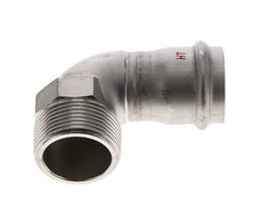 90deg Elbow Press Fitting - 35mm Female & R 1-1/4'' Male - Stainless Steel