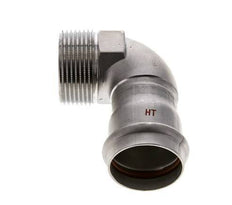 Raccord à sertir coude 90deg - 35mm Femelle & R 1-1/4'' Mâle - Acier inoxydable