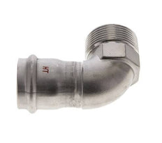 Raccord à sertir coude 90deg - 35mm Femelle & R 1-1/4'' Mâle - Acier inoxydable
