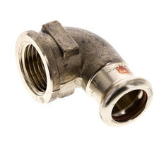 Raccord à sertir coude 90deg - 15mm Femelle & Rp 1/2'' Femelle - Alliage de cuivre