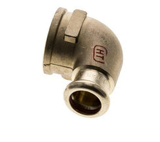 Raccord à sertir coude 90deg - 15mm Femelle & Rp 3/4'' Femelle - Alliage de cuivre