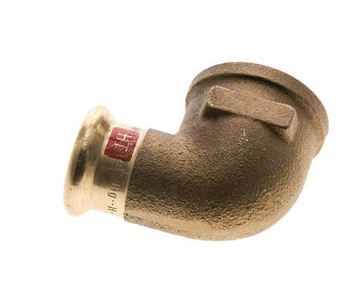 Raccord à sertir coude 90deg - 18mm Femelle & Rp 3/4'' Femelle - Alliage de cuivre