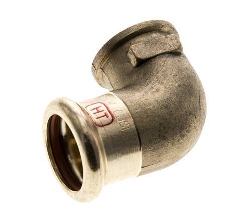 Raccord à sertir coude 90deg - 22mm Femelle & Rp 1/2'' Femelle - Alliage de cuivre